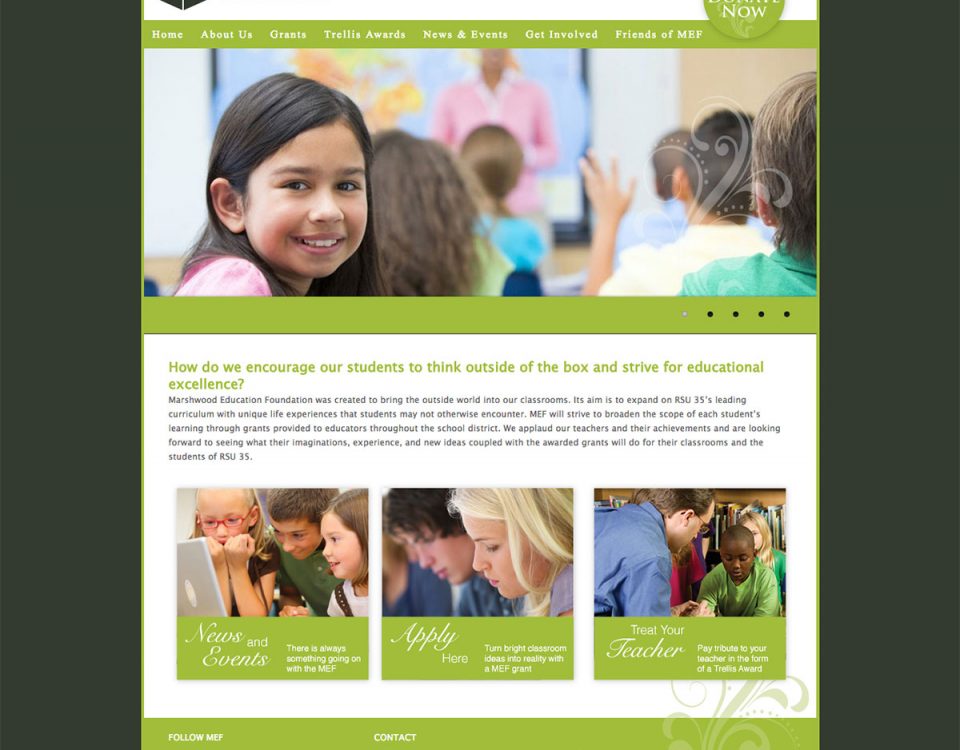 Marshwood Education Foundation website by ModSpot